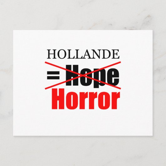 Hollande Not Hope = Horror!!!!!!!!!!!!!!! Briefkaart (Voorkant)