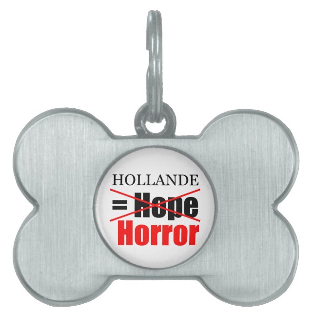 Hollande Not Hope = Horror - Pets label Huisdieren Naamplaatje (voorkant)