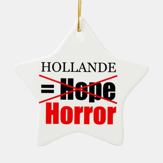 Hollande Not Hope = Horror - Star Ornament (Voorkant)