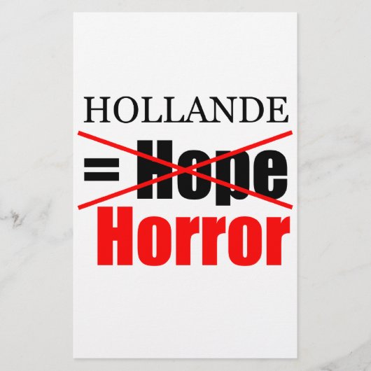 Hollande Not Hope = Horror - Stationery Briefpapier (Voorkant)