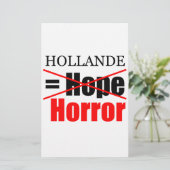 Hollande Not Hope = Horror - Stationery Briefpapier (Staand voorkant)