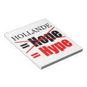 Hollande Not Hope = Hype - Blocnote (Schuin)