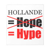 Hollande Not Hope = Hype - Blocnote (Voorkant)