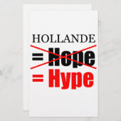 Hollande Not Hope = Hype!!!!!!!!!!!!!!!!!!!!!!!!!! Briefpapier (Voorkant / Achterkant)