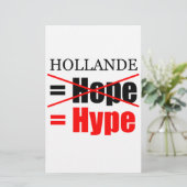 Hollande Not Hope = Hype!!!!!!!!!!!!!!!!!!!!!!!!!! Briefpapier (Staand voorkant)