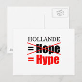 Hollande Not Hope = Hype - H Briefkaart (Voorkant / Achterkant)