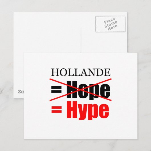 Hollande Not Hope = Hype - H Briefkaart (Voorkant / Achterkant)