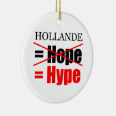 Hollande Not Hope = Hype!!!!!!!!!!!!!!!!!!!!!!!!!! Keramisch Ornament (Rechts)