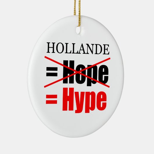 Hollande Not Hope = Hype!!!!!!!!!!!!!!!!!!!!!!!!!! Keramisch Ornament (Rechts)