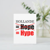 Hollande Not Hope = Hype-V Briefkaart (Staand voorkant)