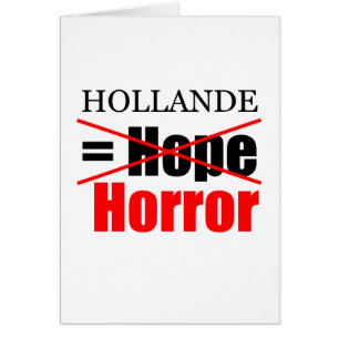 Hollande Not Hope maar Horror Wenskaart