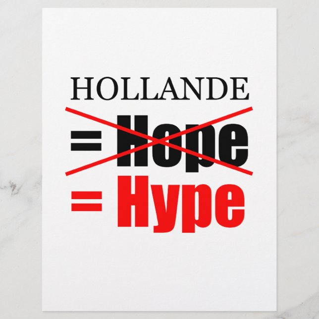 Hollande Not Hope maar Hype - Letterhead (Voorkant)