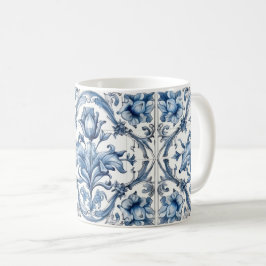 Hollands Blauw Tulpenpatroon Koffiemok