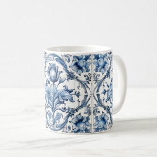 Hollands Blauw Tulpenpatroon Koffiemok