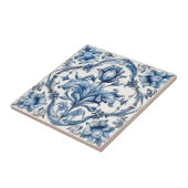 Hollands Blauw Tulpenpatroon Tegeltje (Zijkant)