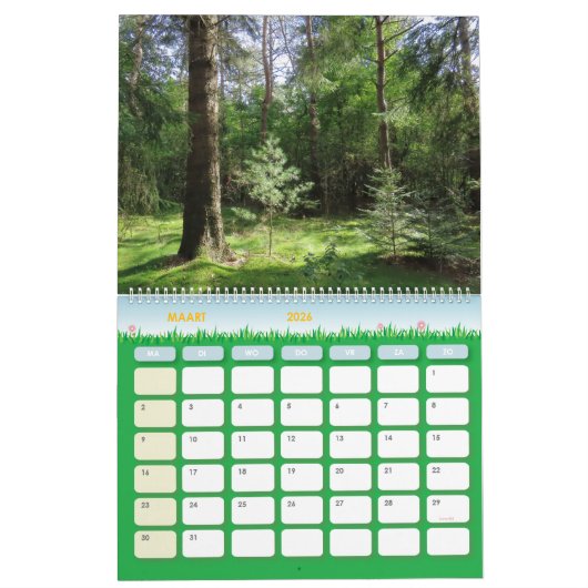 Hollands bos Kalender aan te passen (Mar 2026)