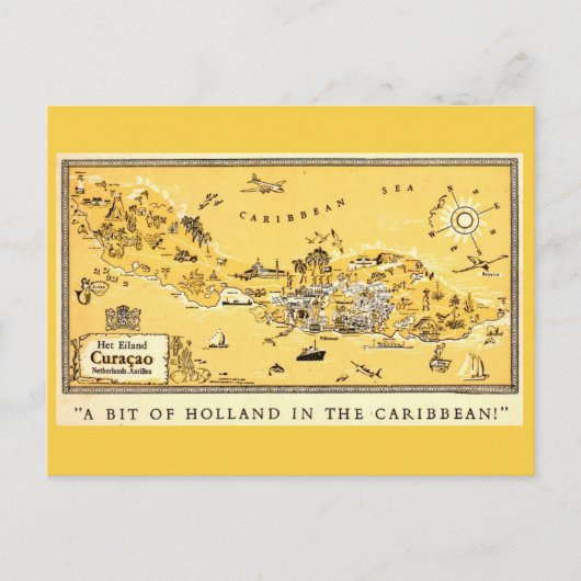 Holland's Curaçao Eiland Ansichtkaart Briefkaart (Voorkant)