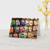 Hollands houten klompen, kaart (Gele Bloem)