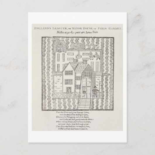 Holland's Leaguer of Manor House of Paris Garden Briefkaart (Voorkant)