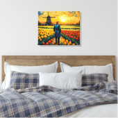 Hollandse boer canvas afdruk (Insitu (Slaapkamer))