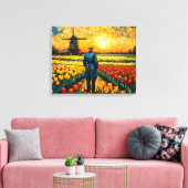 Hollandse boer canvas afdruk (Insitu (Woonkamer))