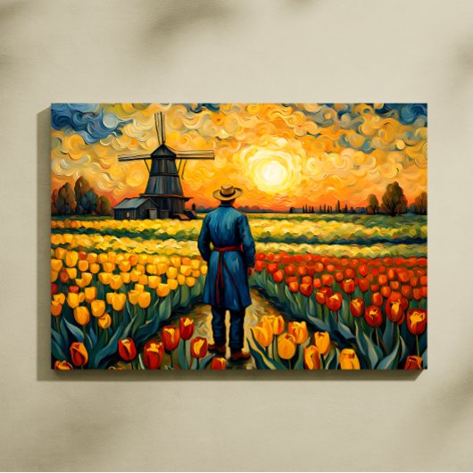 Hollandse boer canvas afdruk