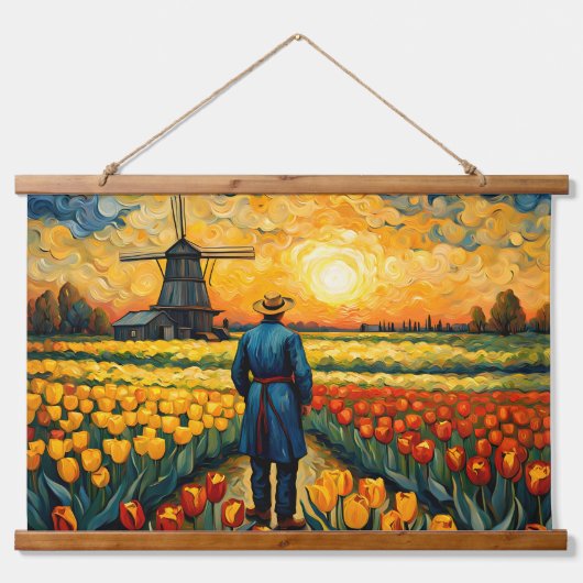 Hollandse boer hangend wandkleed (Voorkant)