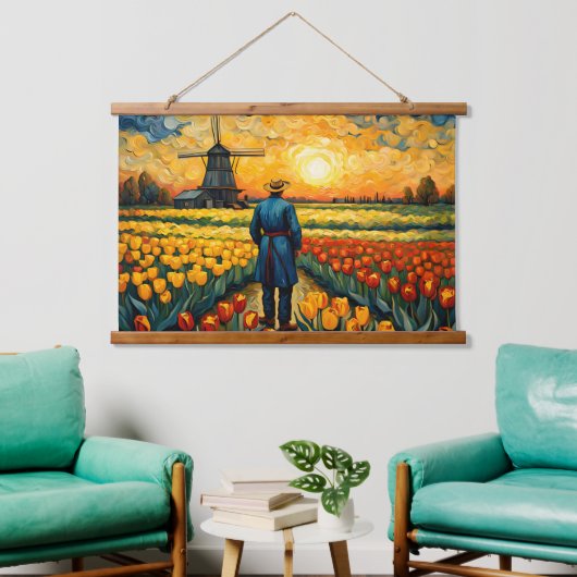 Hollandse boer hangend wandkleed (Woonkamer)