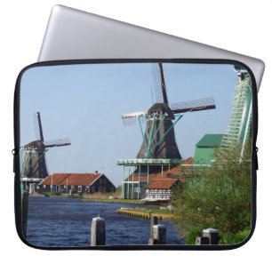  Hollandse Folklore Rood Wit Groen Windmolen Laptop Sleeve