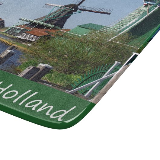  Hollandse Folklore Rood Wit Groen Windmolen Snijplank (Hoek)
