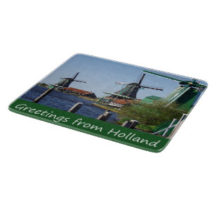 Hollandse Folklore Rood Wit Groen Windmolen Snijplank