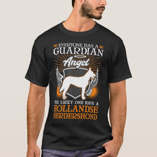 Hollandse Herder Guardian Angel Herdershond T-shirt (Voorkant)