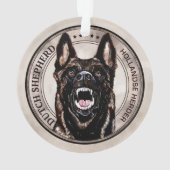 Hollandse Herder - Hollandse Herdershond Ornament (achterkant)