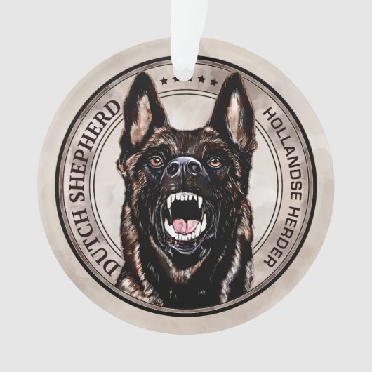 Hollandse Herder - Hollandse Herdershond Ornament (voorkant)