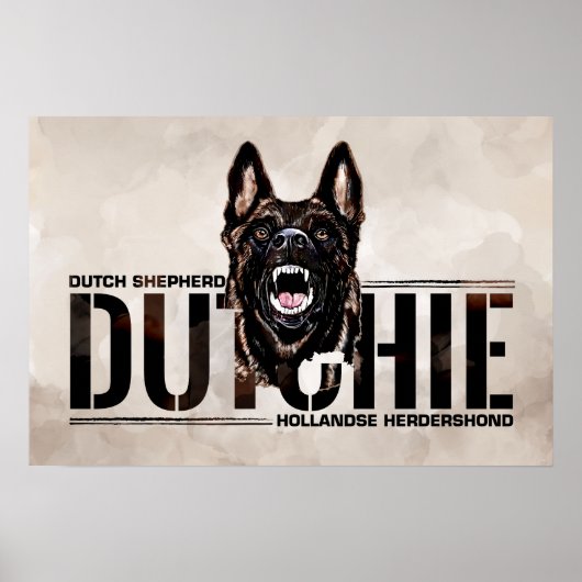 Hollandse Herder - Hollandse Herdershond Poster (Voorkant)