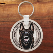 Hollandse Herder - Hollandse Herdershond Sleutelhanger (Achterkant)