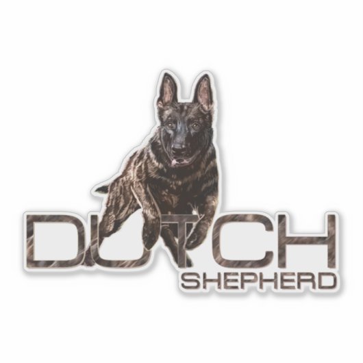 Hollandse Herder - Hollandse Herdershond Sticker (Voorkant)