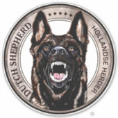 Hollandse Herder - Hollandse Herdershond Sticker (Voorkant)