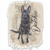 Hollandse Herder - Hollandse Herdershond Sticker (Voorkant)