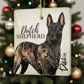 Hollandse Herdershond - Dutchie Keramisch Ornament