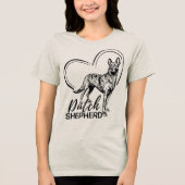 Hollandse Herdershond Tri-Blend Shirt (Voorkant)