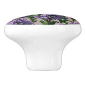 Hollandse Hyacint paarse bloemen Keramische Knop (Zijkant)