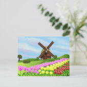 Hollandse tulpen briefkaart (Staand voorkant)