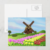 Hollandse tulpen briefkaart (Voorkant / Achterkant)