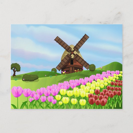 Hollandse tulpen briefkaart (Voorkant)