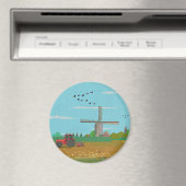 Hollandse Windmolen Landschap Nederland Magneet (Insitu (Vaatwasser))