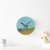 Hollandse Windmolen Landschap Nederland Ronde Klok (Huis)