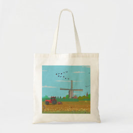 Hollandse Windmolen Landschap Nederland Tote Bag