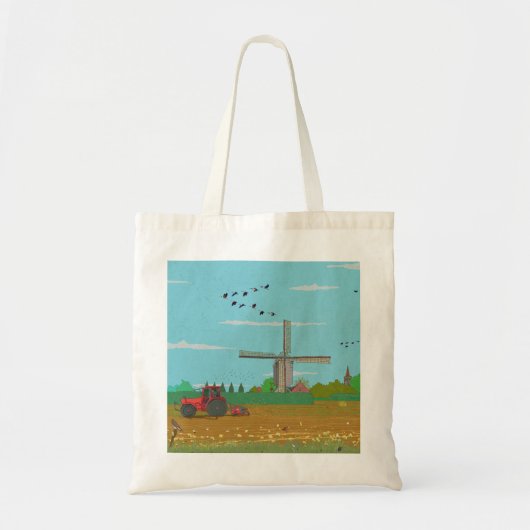 Hollandse Windmolen Landschap Nederland Tote Bag (Voorkant)