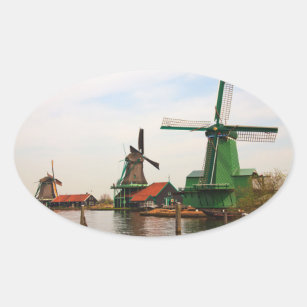 Hollandse Windmolens ovale sticker